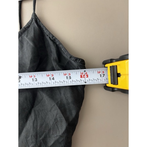 Jovani Black 100% Silk Camisole Tank Top Size 4 Minimalist Classic - Picture 5 of 6